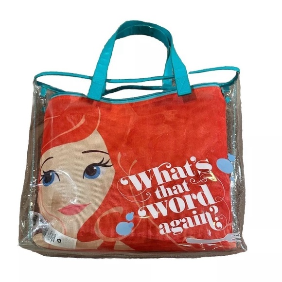 Disney's Oh My Ariel Tote Clear Beach Bag Little Mermaid What's that word again? - Picture 1 of 3